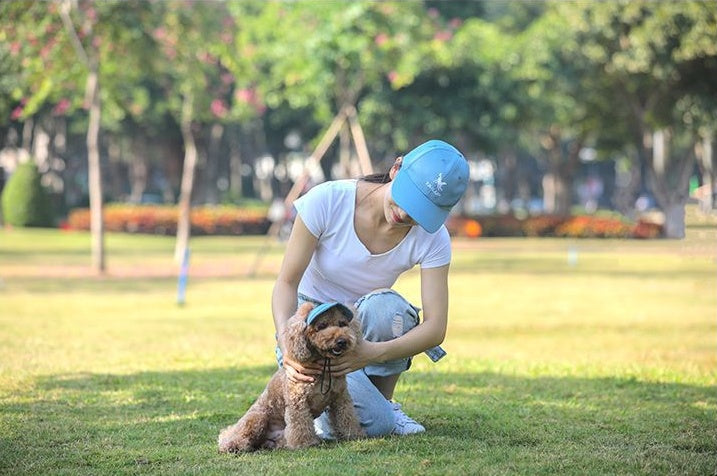 KFX-1804861 Canvas Parent-Child Outdoor Picnic Caps - Available in Black, Pink, and Blue for Pets and Owners