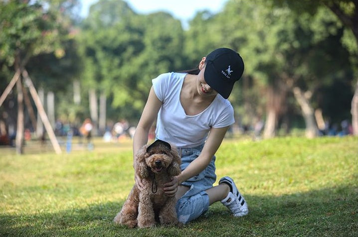 KFX-1804861 Canvas Parent-Child Outdoor Picnic Caps - Available in Black, Pink, and Blue for Pets and Owners