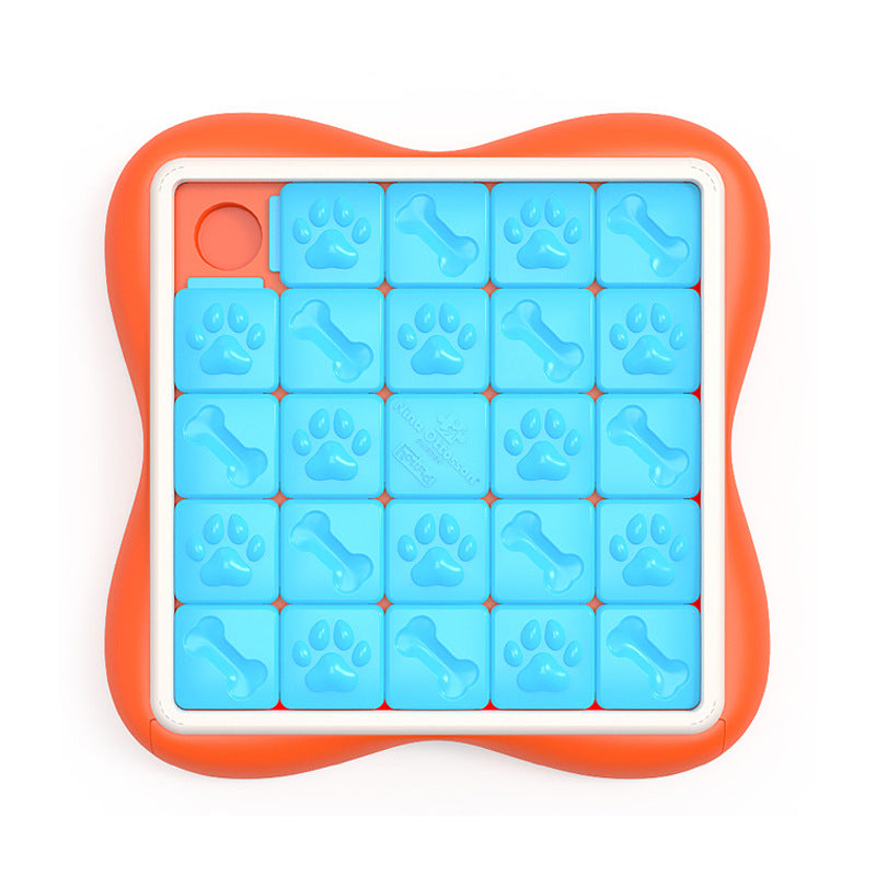 KFX-1808061 Interactive Hidden Food Puzzle Toy for Dogs - 38x38cm Plastic Design