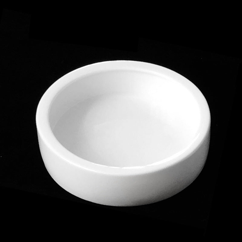 KFX-1809085 Ceramic Reptile Feeding Bowl with Smooth Curved Design for Tortoises, Lizards, and Snakes