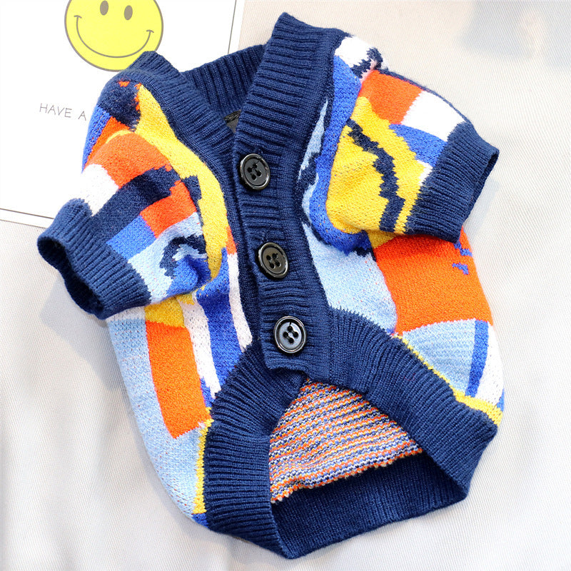KFX-1811005 Casual Dog Sweater for Schnauzer, Pomeranian, and Yorkshire Terrier - Multiple Sizes Available