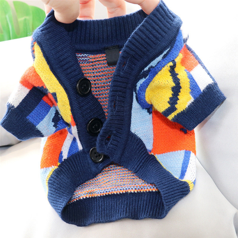 KFX-1811005 Casual Dog Sweater for Schnauzer, Pomeranian, and Yorkshire Terrier - Multiple Sizes Available