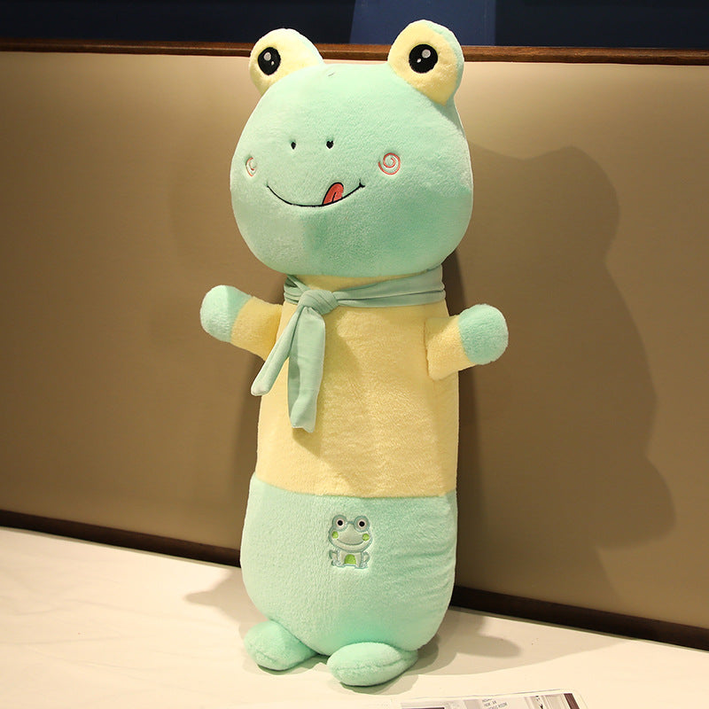 KFX-1812669 Cute Cartoon Long Plush Pillow - Pig, Frog, Rabbit Design, Available in 60cm, 80cm, 100cm Sizes