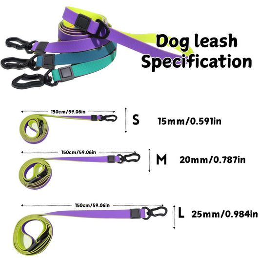 KFX-1812797 Honeycomb Embossed Dual-Color Waterproof Dog Leash Set with Enhanced Grip
