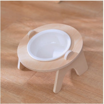 KFX-1813181 Ceramic Double Bowl Set with Stand for Cats and Small Dogs