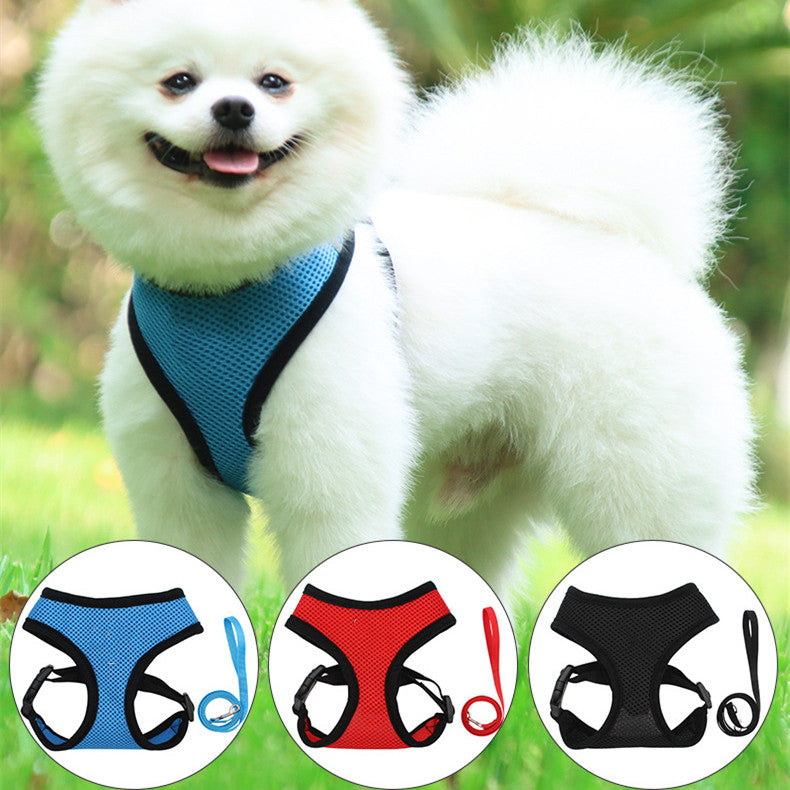 KFX-1818045 Breathable Mesh Reflective Dog Harness with Adjustable Chest Strap