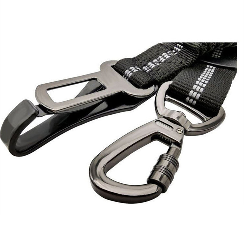 KFX-1818557 Multifunctional Reflective Elastic Seat Belt for Pets - Nylon, 54-90cm Length, 2.5cm Width