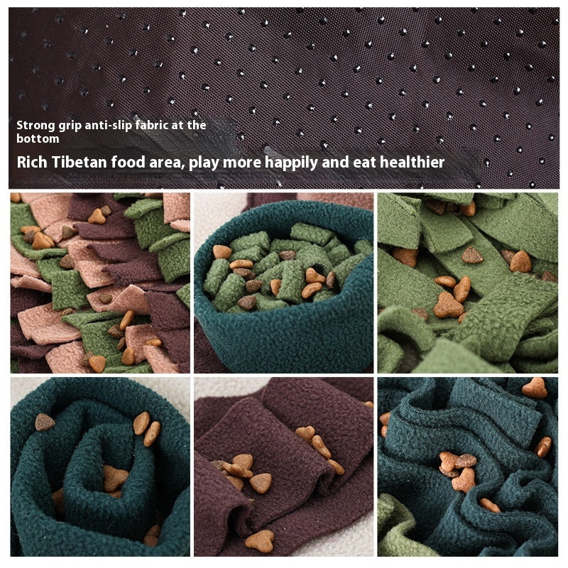 KFX-1819581 Extra Large Forest Sniffing Pad for Dogs - Energy-Consuming Puzzle Toy in Green/Brown