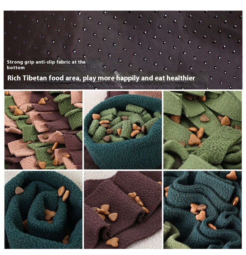 KFX-1819581 Extra Large Forest Sniffing Pad for Dogs - Energy-Consuming Puzzle Toy in Green/Brown