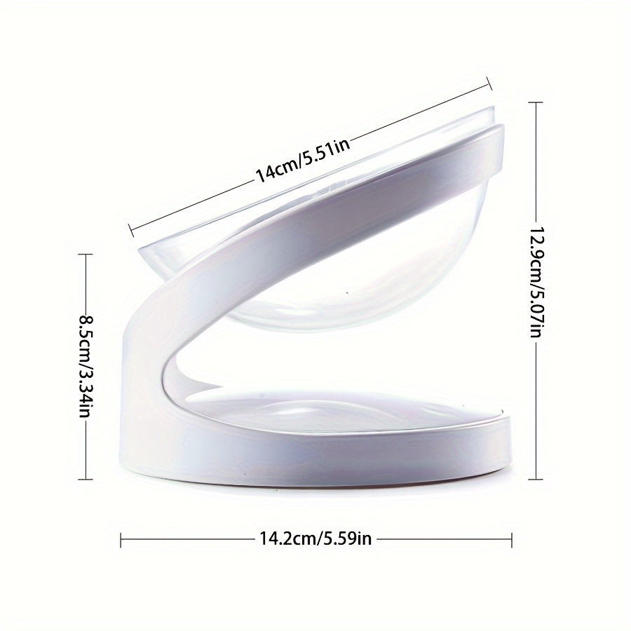 KFX-1822013 Elevated Cat Food Bowl with Anti-Vomit Tilt for Comfortable Feeding and Neck Protection