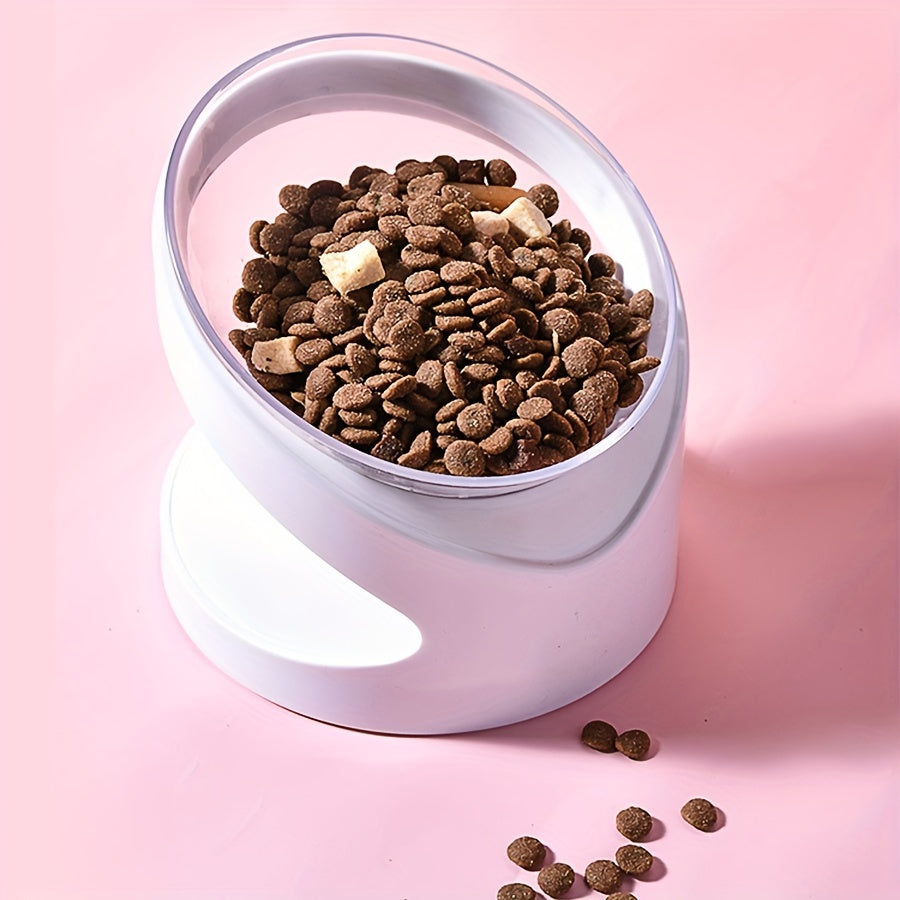 KFX-1822013 Elevated Cat Food Bowl with Anti-Vomit Tilt for Comfortable Feeding and Neck Protection