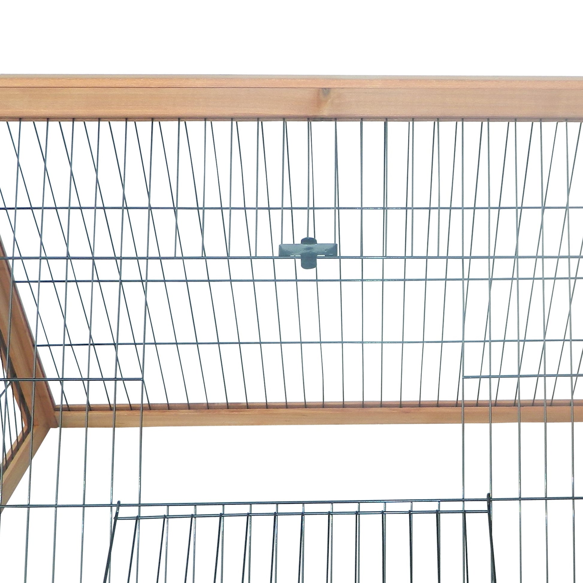 KFX-1822397 Outdoor Rabbit Hutch with Indoor Sleeping Area and Ventilated Design