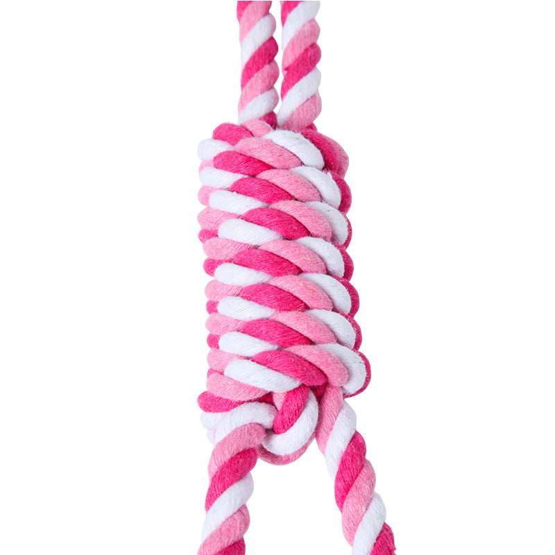 KFX-1825341 Durable Cotton String Dog Toy for Medium to Large Dogs - 38cm in Red, White, and Blue