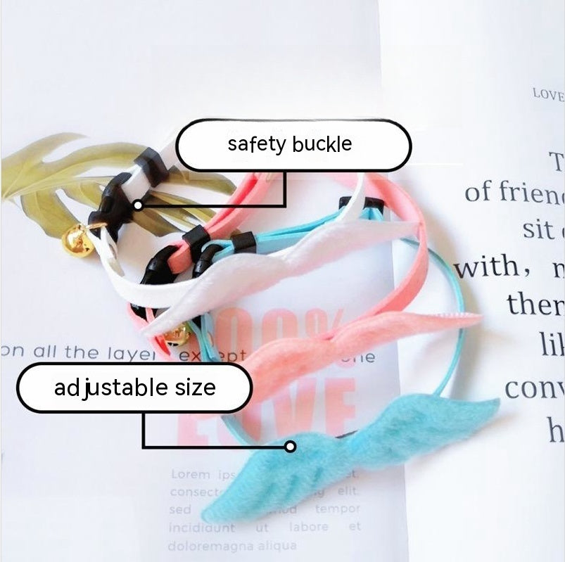 KFX-1826493 Adjustable Dog Collar with Bell and Angel Wings in Multiple Colors