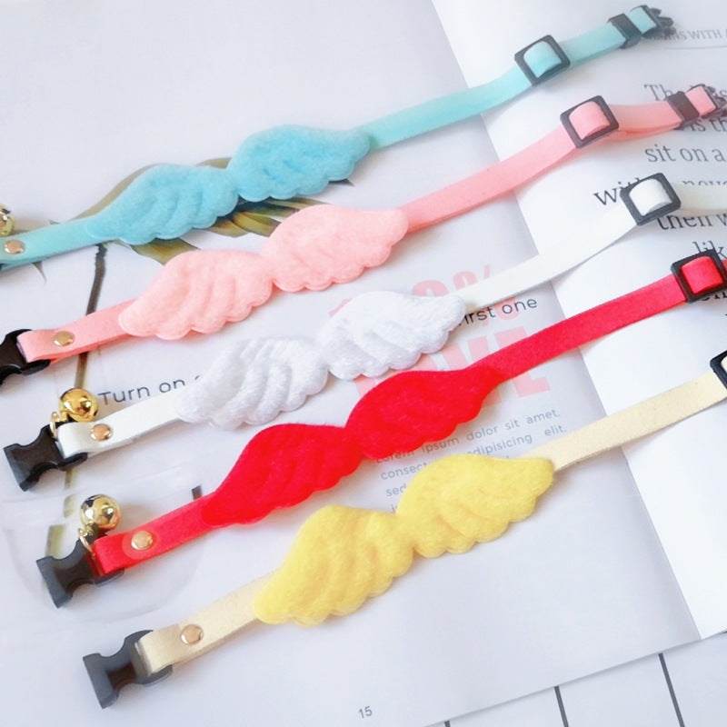 KFX-1826493 Adjustable Dog Collar with Bell and Angel Wings in Multiple Colors