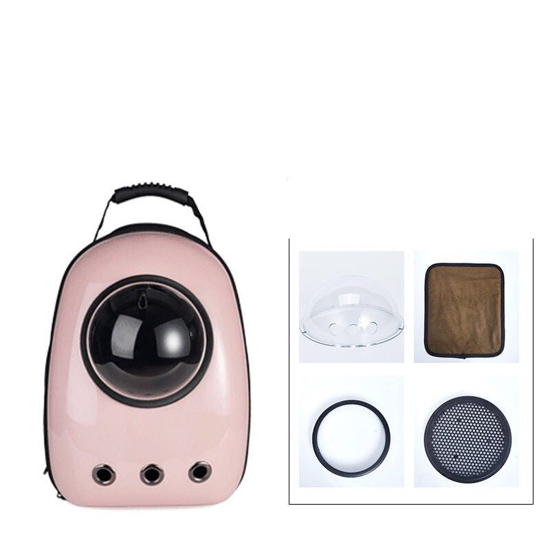 KFX-1826749 Transparent Space Capsule Pet Backpack for Cats and Small Dogs with Acrylic Cover, Multi-Color Options