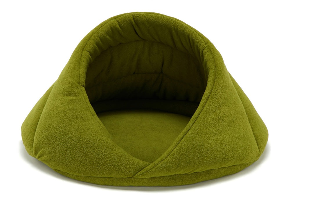 KFX-1828541 Cozy Fleece Pet Nest for Dogs - Soft, Warm Kennel Mat with Supportive Fiberglass Rod