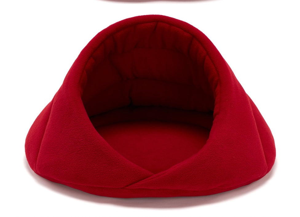 KFX-1828541 Cozy Fleece Pet Nest for Dogs - Soft, Warm Kennel Mat with Supportive Fiberglass Rod