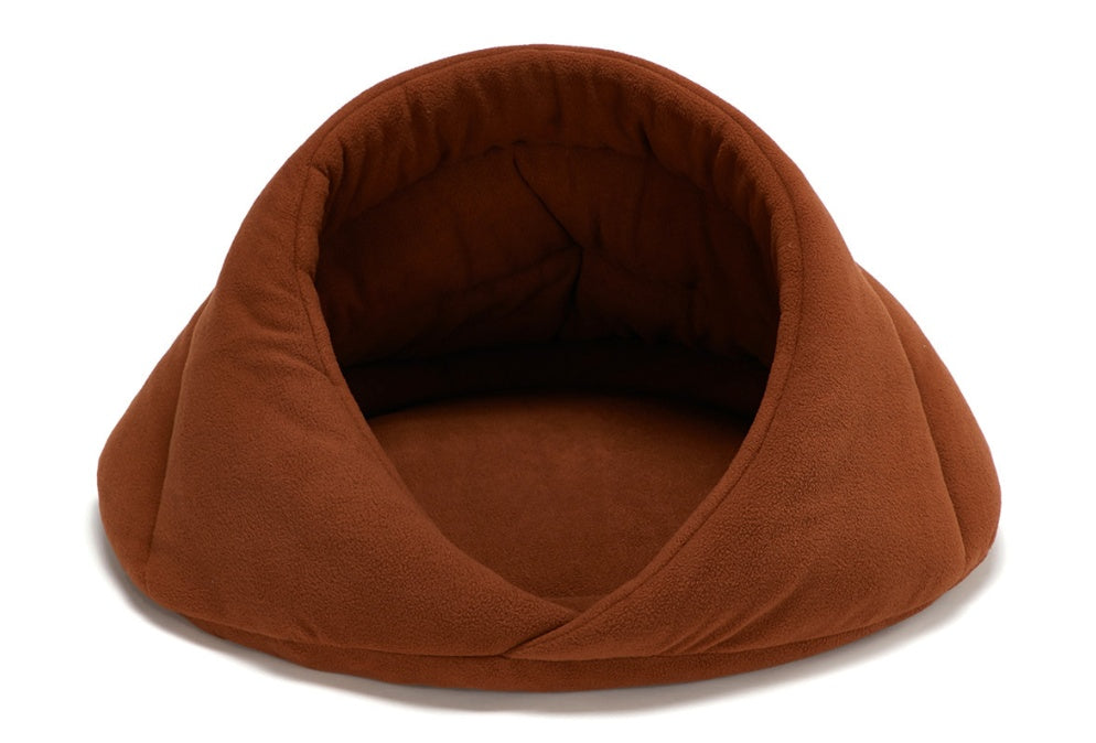 KFX-1828541 Cozy Fleece Pet Nest for Dogs - Soft, Warm Kennel Mat with Supportive Fiberglass Rod