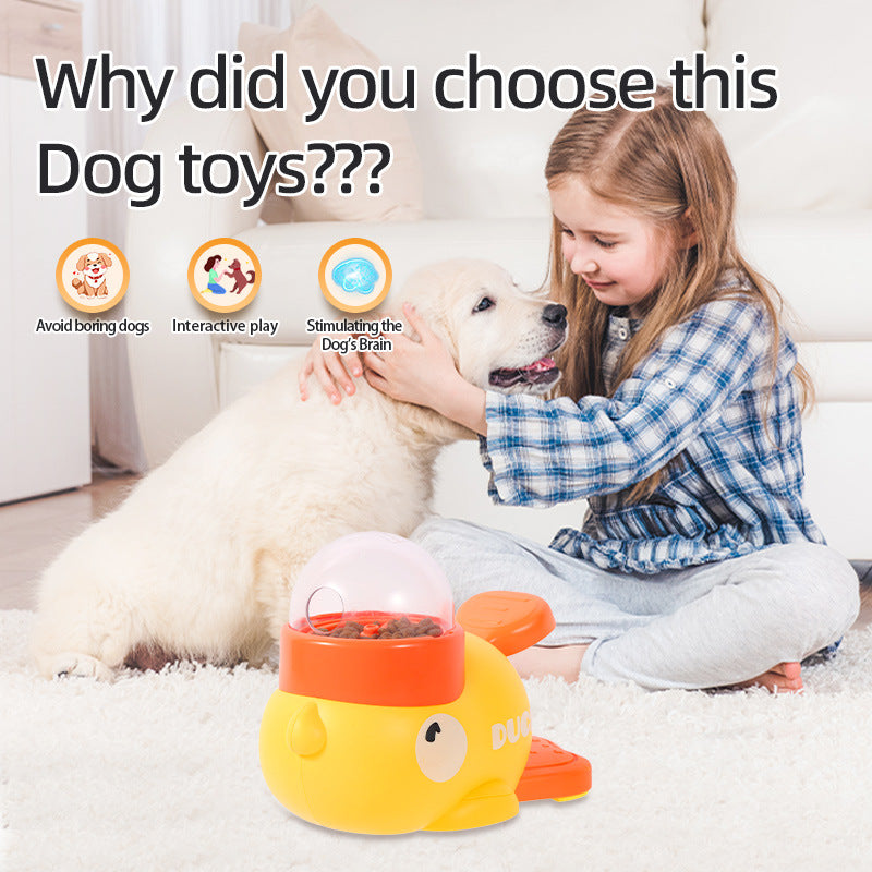 KFX-1831101 Interactive Dog Puzzle Feeder with Cartoon Duck Design - Anti-Slip Treat Dispenser for Training and Play