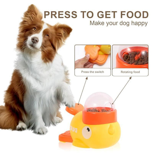 KFX-1831101 Interactive Dog Puzzle Feeder with Cartoon Duck Design - Anti-Slip Treat Dispenser for Training and Play