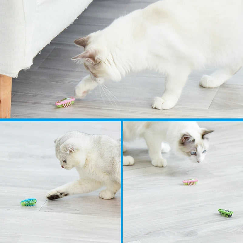 KFX-1831741 Interactive Mini Electric Bug Toy for Cats – Cute Ladybird Beetle Design with Walking Motion