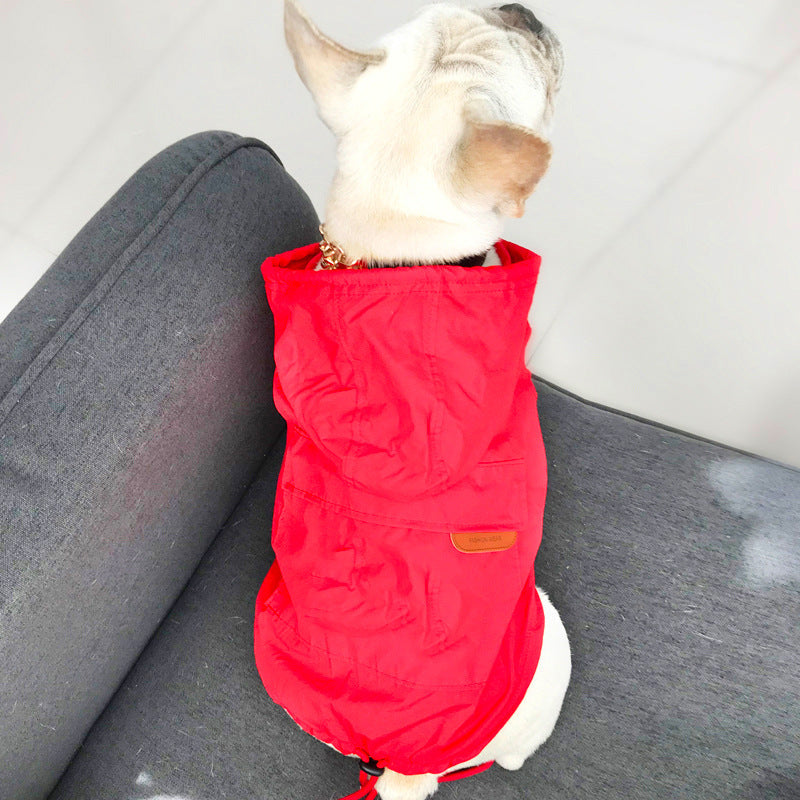 KFX-1834429 Dog Sunscreen Shirt - Casual Cotton Outfit in Black and Red, Suitable for All Dogs