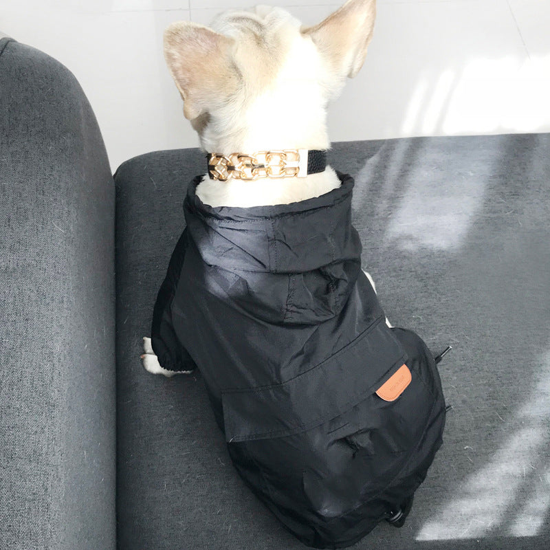 KFX-1834429 Dog Sunscreen Shirt - Casual Cotton Outfit in Black and Red, Suitable for All Dogs