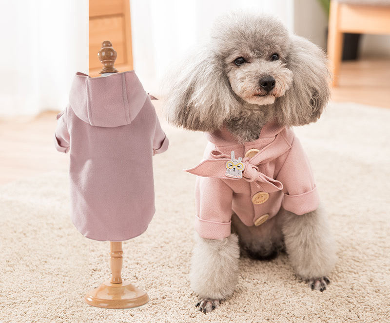 KFX-1834685 Cozy Wool Bichon Puppy Coat - European and American Style Cotton Jacket for All Breeds