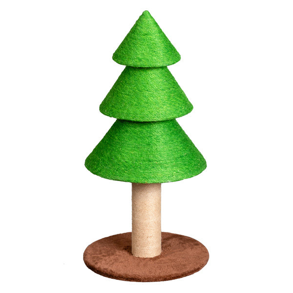 KFX-1835709 Christmas Tree Cat Scratcher Tower – 31.5in Indoor Cat Scratching Post with Sisal and Fleece Base
