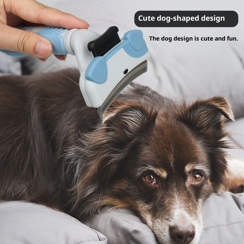 KFX-1835837 Pet Comb Hair Knife for Dogs - Available in Sundial Yellow, Copper Green, and Peace Blue