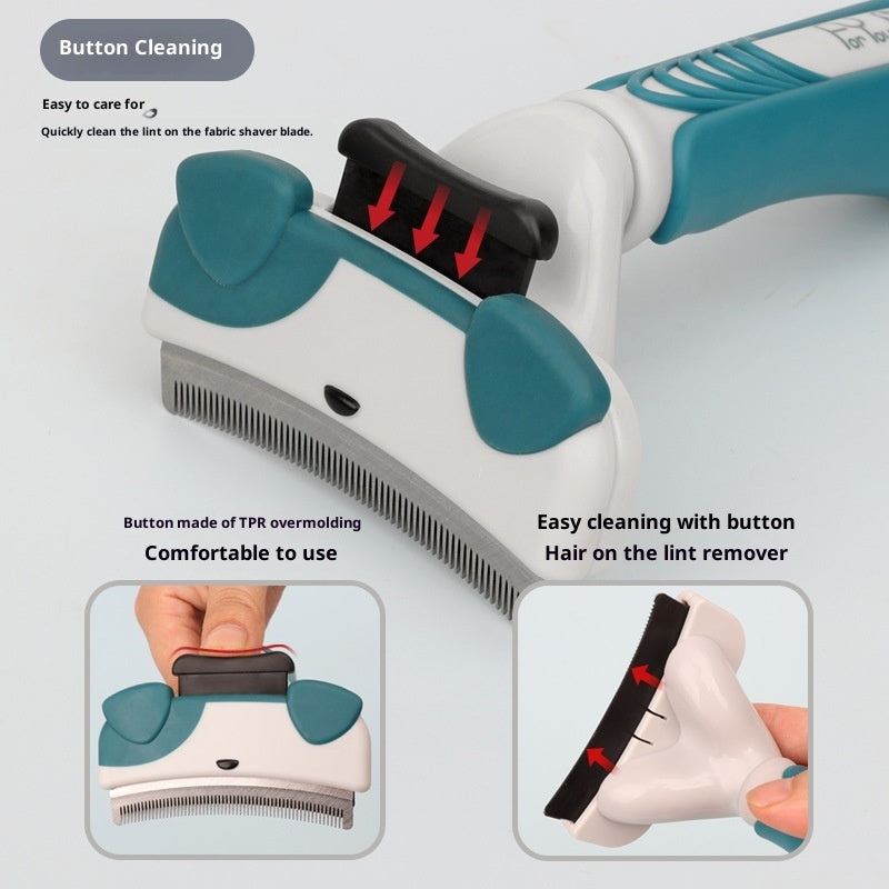 KFX-1835837 Pet Comb Hair Knife for Dogs - Available in Sundial Yellow, Copper Green, and Peace Blue