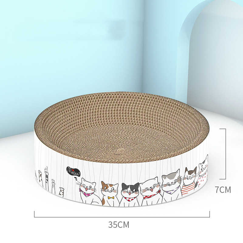 KFX-1836221 Round Corrugated Cat Scratch Board in Bowl Shape - Multiple Sizes Available