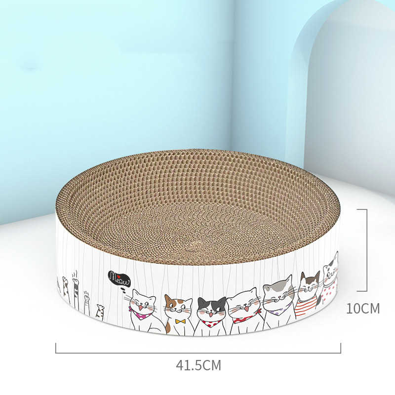KFX-1836221 Round Corrugated Cat Scratch Board in Bowl Shape - Multiple Sizes Available