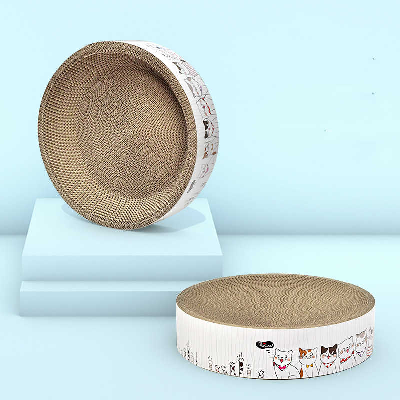 KFX-1836221 Round Corrugated Cat Scratch Board in Bowl Shape - Multiple Sizes Available