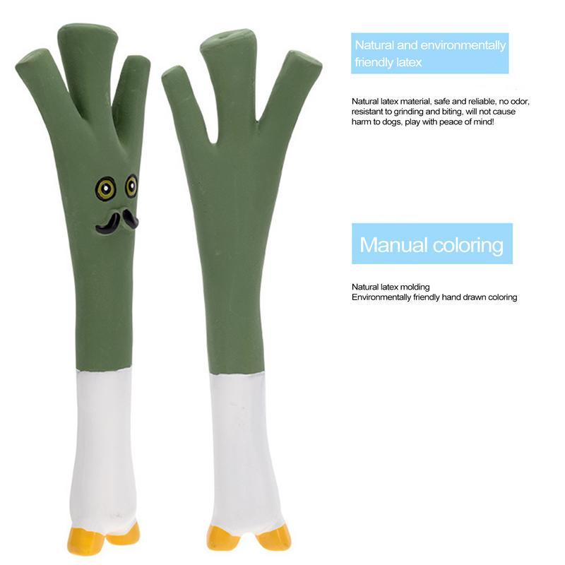 KFX-1837501 Vegetable Dog Chew Toys - Cartoon Onion & Eggplant Teething Latex Toy for Puppies
