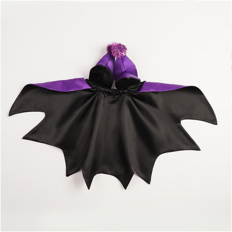 KFX-1837629 Demon Bat Cloak and Cape Hat Costume for Cats and Dogs