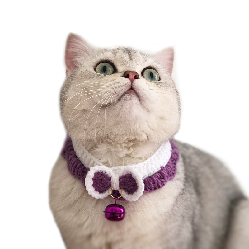 KFX-1838013 Stylish Unisex Bow Tie Pet Collar for Cats and Small Dogs