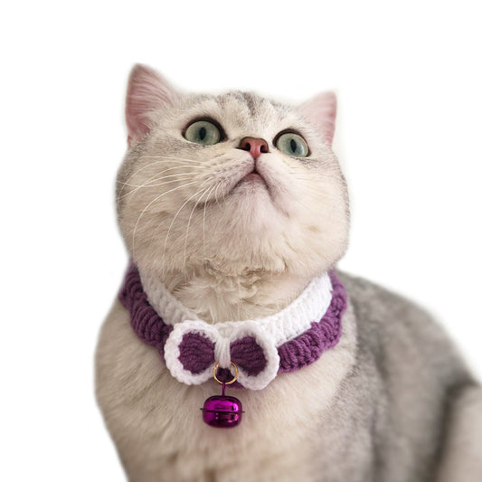 KFX-1838013 Stylish Unisex Bow Tie Pet Collar for Cats and Small Dogs