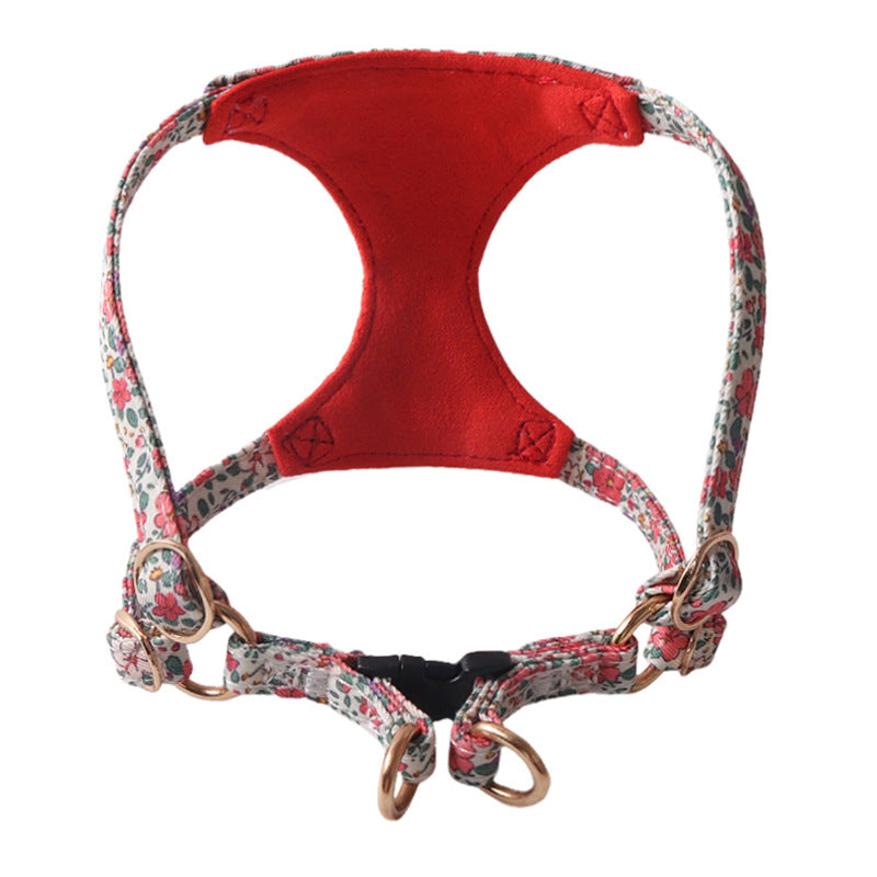 KFX-1839805 Floral Series Pet Harness with Leash in Multiple Colors and Styles
