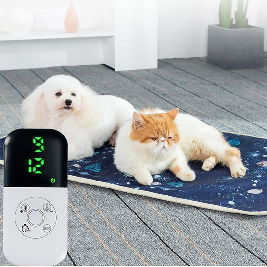 KFX-1840061 Electric Heating Pads for Pets with Adjustable Temperature and Timer - Various Sizes and Designs