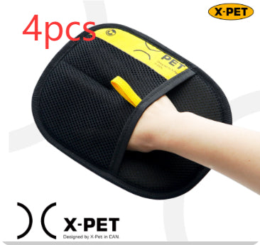 KFX-1841597 Electrostatic Cat Hair Removal Gloves, Velvet Breathable Mesh Cleaner Tool