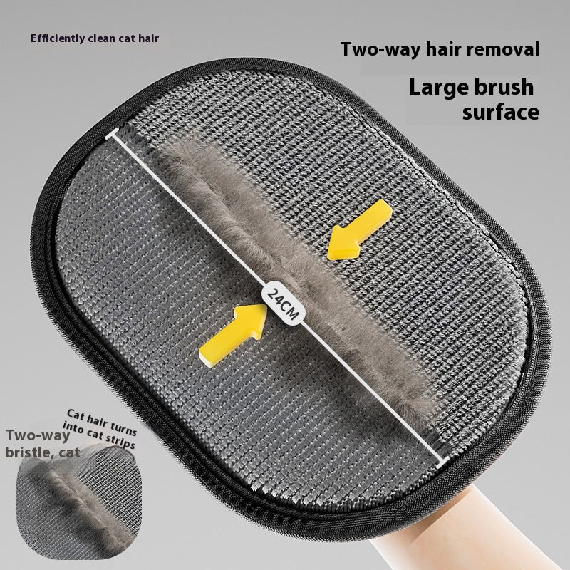 KFX-1841597 Electrostatic Cat Hair Removal Gloves, Velvet Breathable Mesh Cleaner Tool