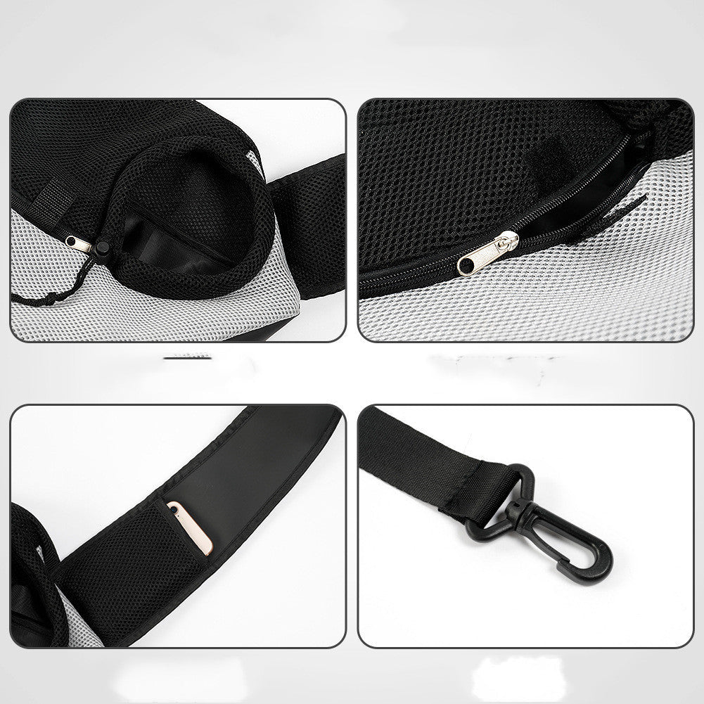 KFX-1842237 Pet Carrier Shoulder Bag - Durable Polyester, Medium Hardness, Holds Up to 7.5 kg, Available in Small and Large Sizes