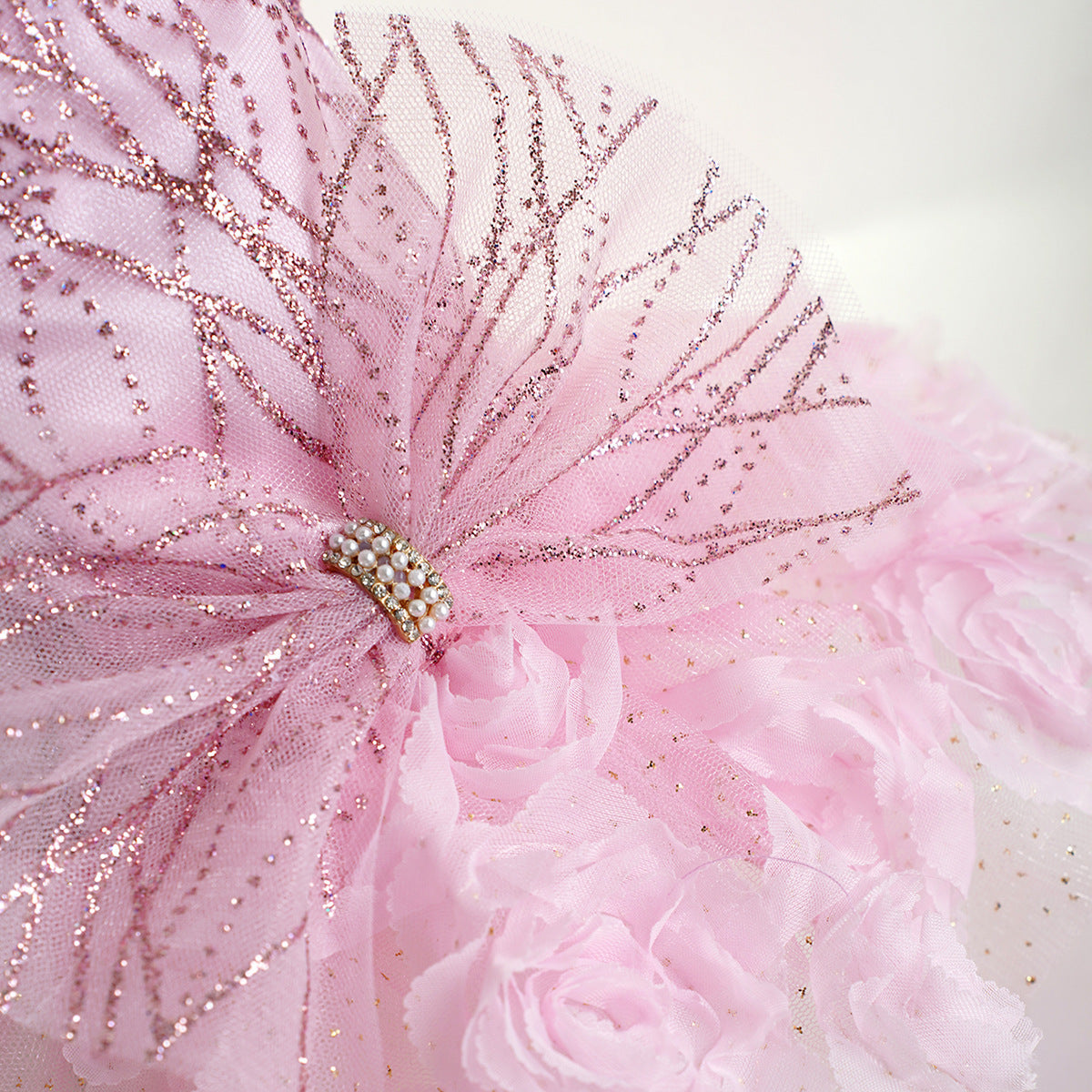 KFX-1846333 Elegant Dog Wedding Dress Skirt in White and Pink, XS-XL, Polyester Material, Perfect for Special Occasions