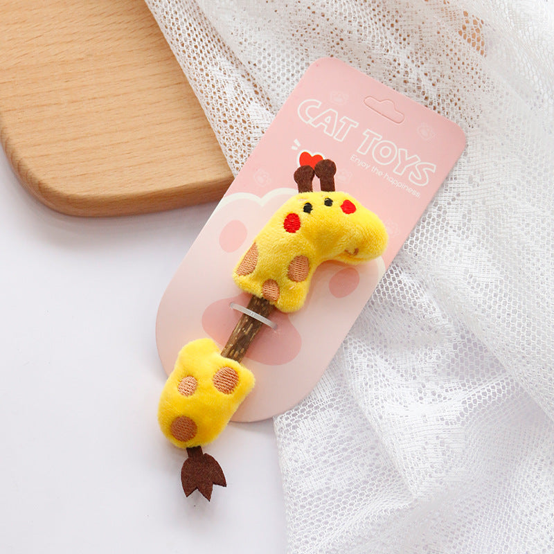 KFX-1847357 Molar Rod Cat Toys for Teeth Cleaning - Crocodile, Pig, Blue Whale, Giraffe, Crayfish Colors