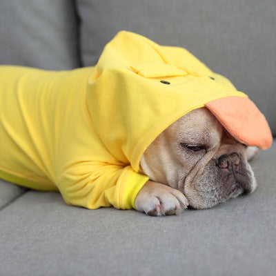 KFX-1849917 Adorable Yellow Pet Costume for Small to Extra-Large Dogs in Cloth Material