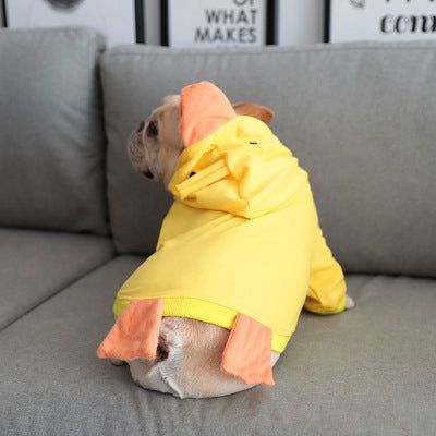 KFX-1849917 Adorable Yellow Pet Costume for Small to Extra-Large Dogs in Cloth Material
