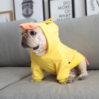 KFX-1849917 Adorable Yellow Pet Costume for Small to Extra-Large Dogs in Cloth Material
