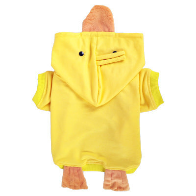KFX-1849917 Adorable Yellow Pet Costume for Small to Extra-Large Dogs in Cloth Material